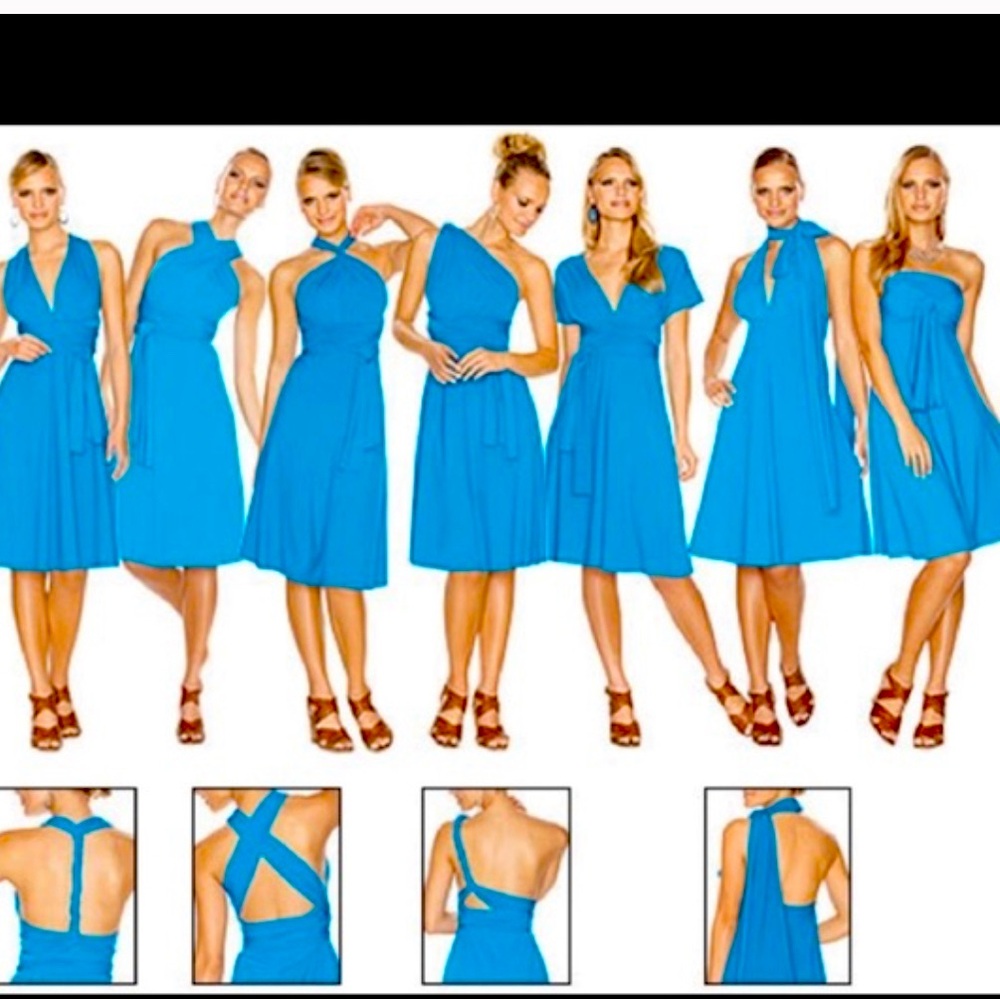 Blue 7 In 1 Convertible Dress